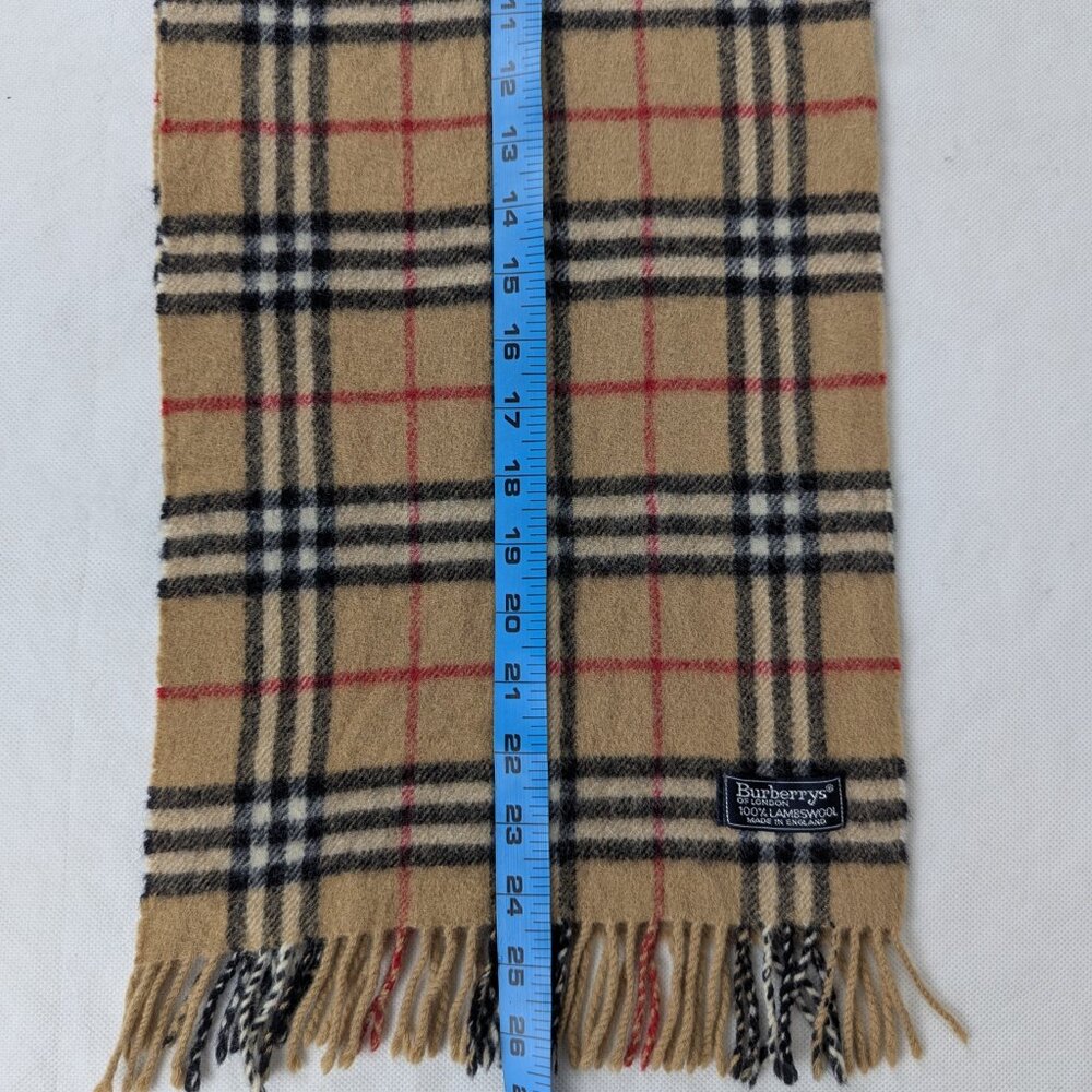 BURBERRY Lambswool Nova Check Scarf – Beige Plaid – LUXURY STYLE – FAST - Picture 5 of 6